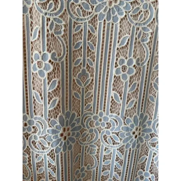 Anthropologie Eri + Ali Navy Lace Midi Dress – Romantic A-Line, Size S - Picture 6 of 12